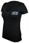 T-Shirt, AFR, Women's V-Neck, Black