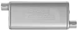 Muffler, Pypes, Turbo Pro, 2 1/2" Offset Inlet, Offset Outlet