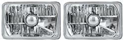 Headlights, Octane Lights, 4" x 6", Crystal Clear Glass, Super White H4 Bulb