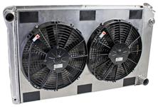 Radiator & Fans, Griffin Aluminum ExactFit, 1964-88, 26" Core, 2-Row