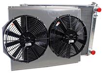 Radiator & Fans, Griffin Alum. Perf. Fit, 1964-88 LS Swap, 22.5" Core, 2-Row