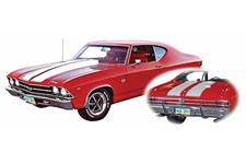 Tape/Stencil Kit,  1968-69 Chevelle Malibu SS Hood & Deck STENCIL Kit