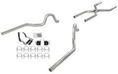 Exhaust Set, Pypes, 1968-72 442, 2.5" Crossmember-Back, H-Pipe w/Valance Exit