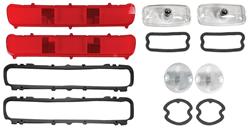 Lens Kit, Exterior, 1966 GTO, Park, Tail, Back-up, W/Gasket