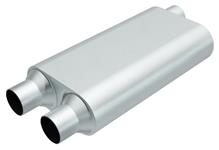 Muffler, Rumble Chambered Perf, 2.5" Offset/Dual; 4.25" x 9.5" x 17" Body, 23"