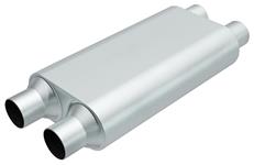 Muffler, Rumble Chambered Perf, 2.25" Dual/Dual; 4.25" x 9.5" x 17" Body/23"