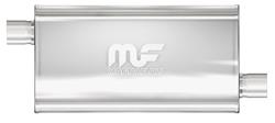 Muffler, 5" x 8" x 22" Oval Reversible, MF, Satin 409 Stainless Steel