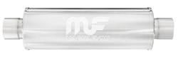 Muffler, 6" Round Reversible, Magnaflow, Satin 409SS, Center/Center