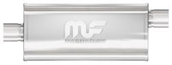 Muffler, 5" x 8" x 14" Oval Reversible, MF, Brushed 430SS, Offset/Center