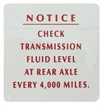 Decal, 62-63 Tempest, Transmission Notice