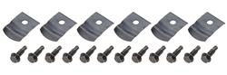 Rocker Molding Hardware Set, Chevelle 64-72, 6 Clips & 12 Screws