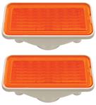 Asmbly, Front Marker, 69 Crvr, 68 Chev, 68-69 Cut/Buick Amber w/Guide Mrks, Pair