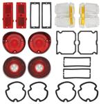 Lens Kit, Exterior, 1971 Chevelle, Tail, Backup, Marker, Clear Park, W/Gasket