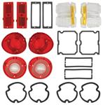 Lens Kit, Exterior, 1972 Chevelle, Tail, Backup, Marker, Clear Park, W/Gasket