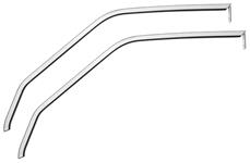 Frame, Quarter Window Glass, 1959-60 Cadillac, Convertible, Chrome, Pair