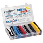 Shrink Tubing Set, Made4You, 6" Length, 1/8"-1" Diameter, 2:1 Heat Shrink, 110pc