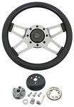 Steering Wheel Kit, Grant Challenger 4-Spoke, 1964-65 CH/EC/1964-66 G/T/L, Satin