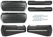 Armrest Kit, Front/Rear, 68-69 Chevelle/Cut/Pont A-Body, Black Rear Base w/Trim