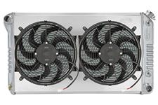 Radiator/Fan Set, Aluminum Cold Case, 66-71 Cutlass, 68-71 Skylark, AT, 14" Fans