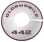 Decal, 68 Cutlass, Air Cleaner, 442, 400, 4bbl, Silver