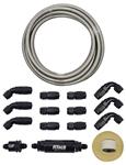 Hose Kit, FiTech, Go Fuel, 20 ft. Braided Flex Line w/Fittings