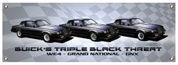 Banner, Buick's Triple Black Threat, 1' x 3'