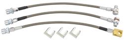 Brake Hoses, 1969-72 A-Body w/ Single Piston Calipers, Stainless Steel, 3pc