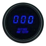 Gauge, Outside Air Temp, Digital LED 2-1/16", 0 To 250 Degrees F, w/Sender