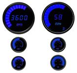 Gauge Set, Intellitronix LED Bar Graph, w/3-3/8" Speedometer & Tachometer, 6pc