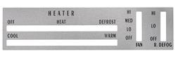 Faceplate, Heater/Rear Defroster, 1971-72 Oldsmobile