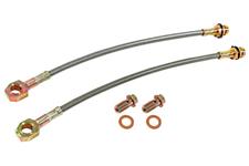 Brake Hoses, Stainless Steel, 12.75" Length w/M10-1.5 Banjo Bolts