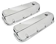 Valve Covers, Eddie MS Cast Aluminum, Big Block Chevy, Tall Angle Cut, Smooth