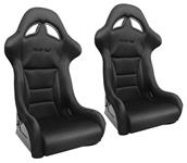 Bucket Seat, Procar, Drifter Series 1780, Fixed Back, Black Vinyl, Pair