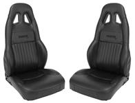 Bucket Seat, Procar, Series 1614, Reclinable, Black Vinyl, Pr