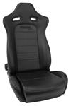 Bucket Seat, Procar, Spider Series 1612, Reclinable, Black Vinyl