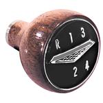 Shift Knob, 1966-68 GTO, 4-Speed, Walnut