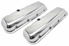 Valve Covers, Eddie MS Cast Aluminum, Big Block Chevy, Short, Ball Milled