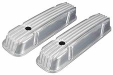 Valve Covers, Eddie Motorsports Cast Aluminum, SBC, Short, Finned