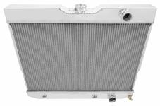 Radiator, Alum. American Eagle, 64-65 CHV/EC, 2Row, 1" Tube, RH Inlet, 27" W