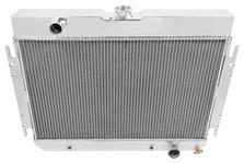 Radiator, Alum. American Eagle, 64-67 CHV/EC, 2Row, 1" Tube, LH Inlet, 28" W