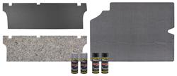 Trunk Area & Mat Restoration Kit, Vinyl, 1968 G/T/L, Coupe, Gray/Black