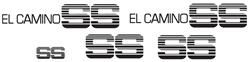 Decal, 78-83 El Camino, Body Stripe Kit, SS, Light Red, Medium Red, Orange