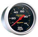 Gauge, Oil Pressure, AutoMeter, 2-5/8", Mech.Liquid Filled, 0-100 PSI