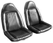 Seat Upholstery, 1973 Chevelle SS, Front Buckets, Vinyl/Velour