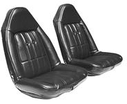 Seat Upholstery, 1974-77 Chevelle, Front Buckets, Vinyl/Velour