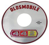 Decal, Air Cleaner, 1965-67 Cutlass, 330-2V, 7.5" "Oldsmobile Jetfire", Silver