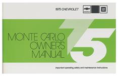 Owners Manual, 1975 Monte Carlo