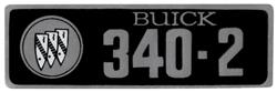 Decal, 66-67 Skylark, Valve Cover, 340-2