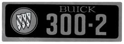 Decal, Valve Cover, 1966-67 Skylark, "Buick Tri-Shield 300-2"