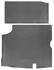 Trunk Mat, Rubber, 1968 Cutlass, Gray/Black 